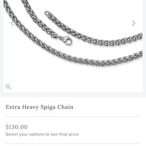 JA Extra Heavy Spiga Chain 22 inch